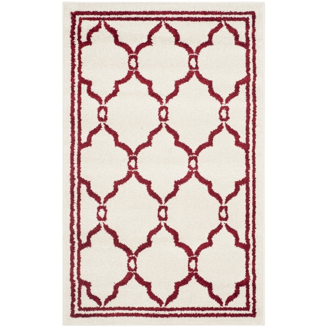 SAFAVIEH Amherst Collection AMT414H Ivory / Red Rug - 2' 6 X 4'