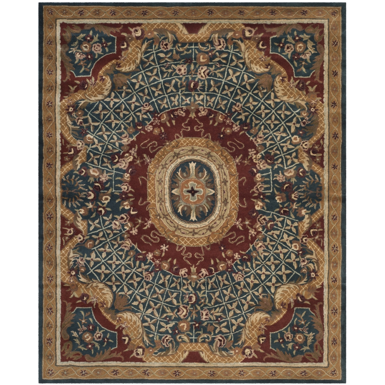 SAFAVIEH Classic Collection CL304C Handmade Assorted Rug - 7' 6 X 9' 6 Oval