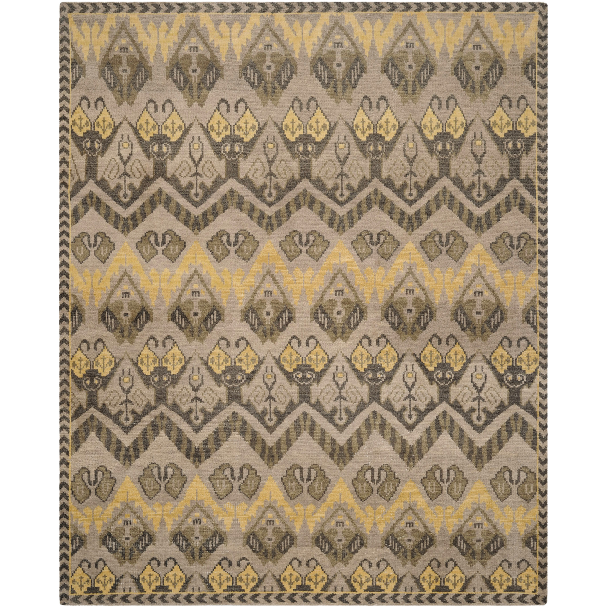 SAFAVIEH Kenya KNY656A Hand-knotted Gold / Beige Rug - 9' X 12'