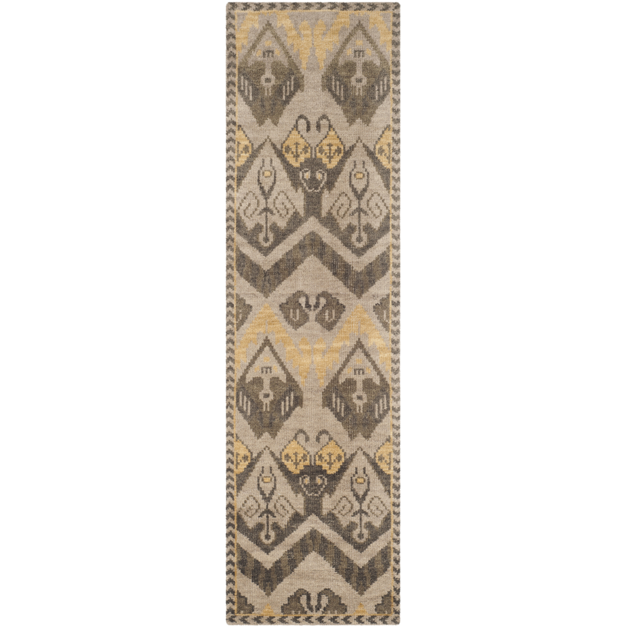 SAFAVIEH Kenya KNY656A Hand-knotted Gold / Beige Rug - 9' X 12'