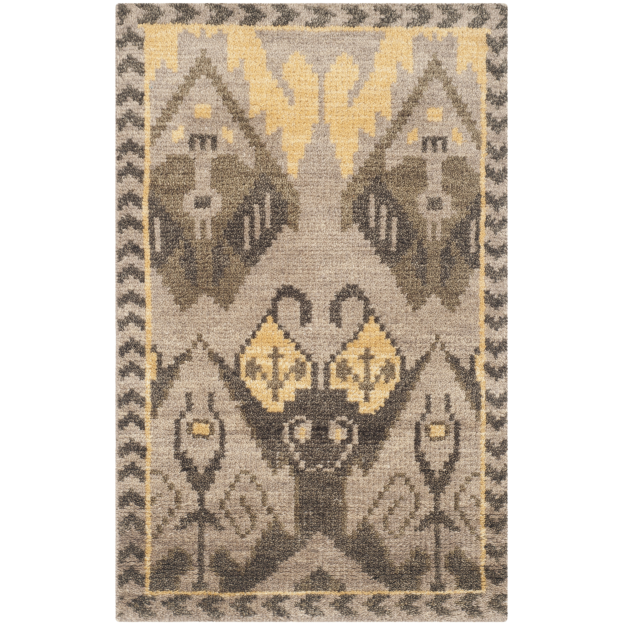 SAFAVIEH Kenya KNY656A Hand-knotted Gold / Beige Rug - 2' X 3'
