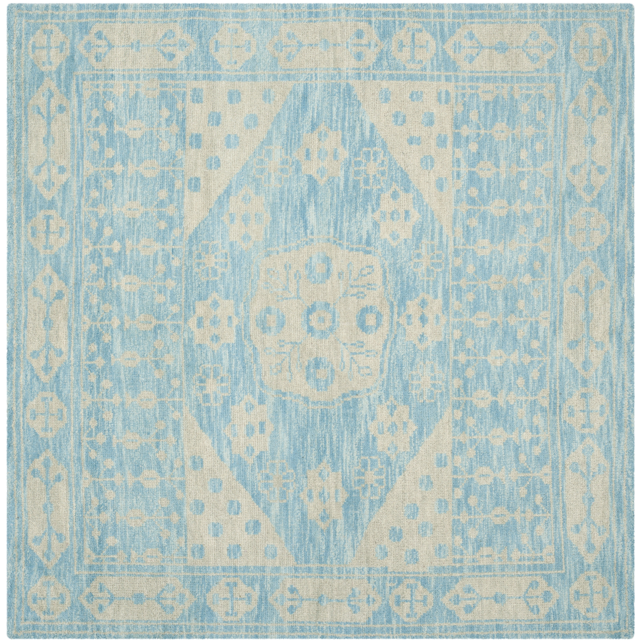 SAFAVIEH Kenya Collection KNY683A Hand-knotted Blue Rug - 7' Square