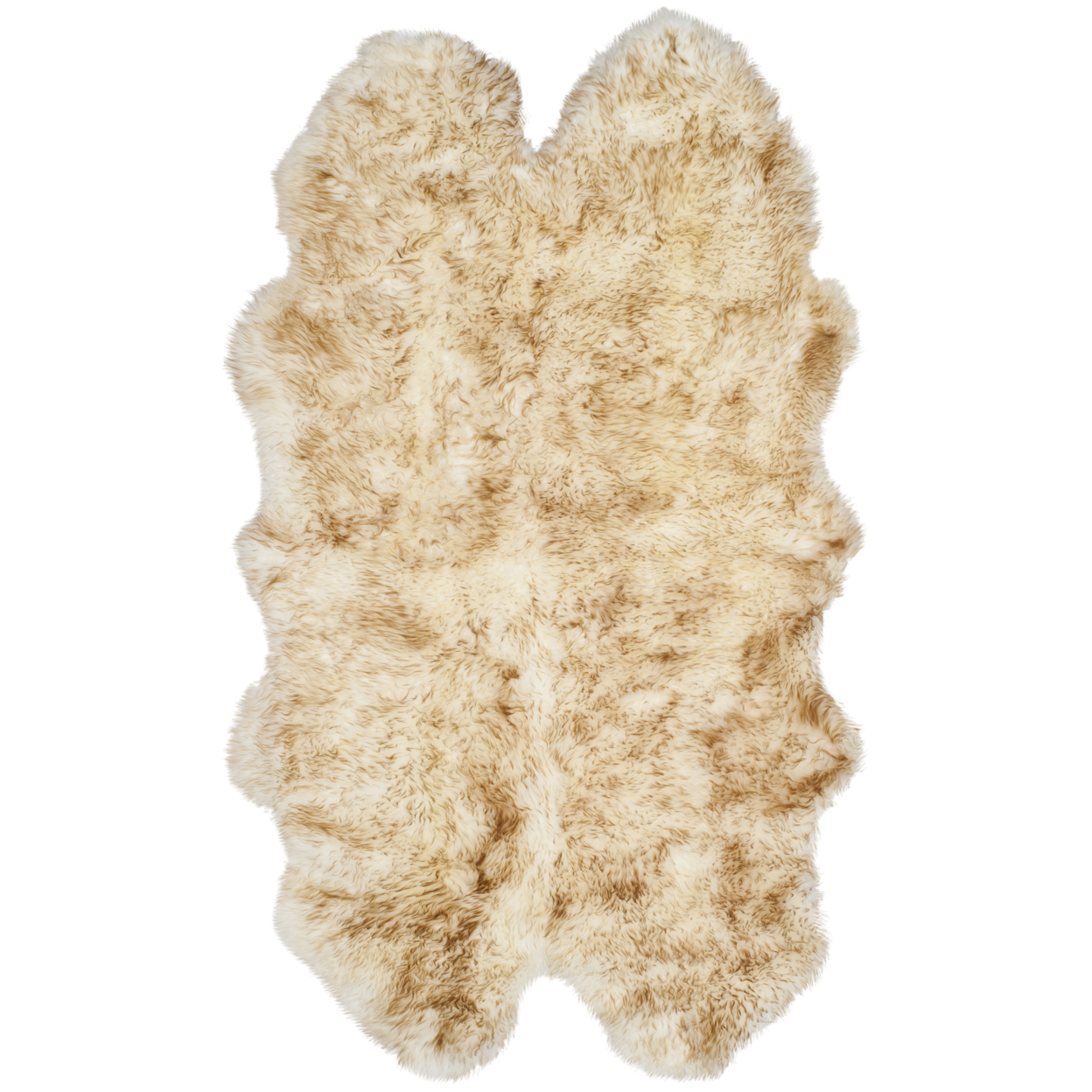 SAFAVIEH Sheep Skin SHS121D Off White / Coco Brown Rug - 3' 7 X 5' 11