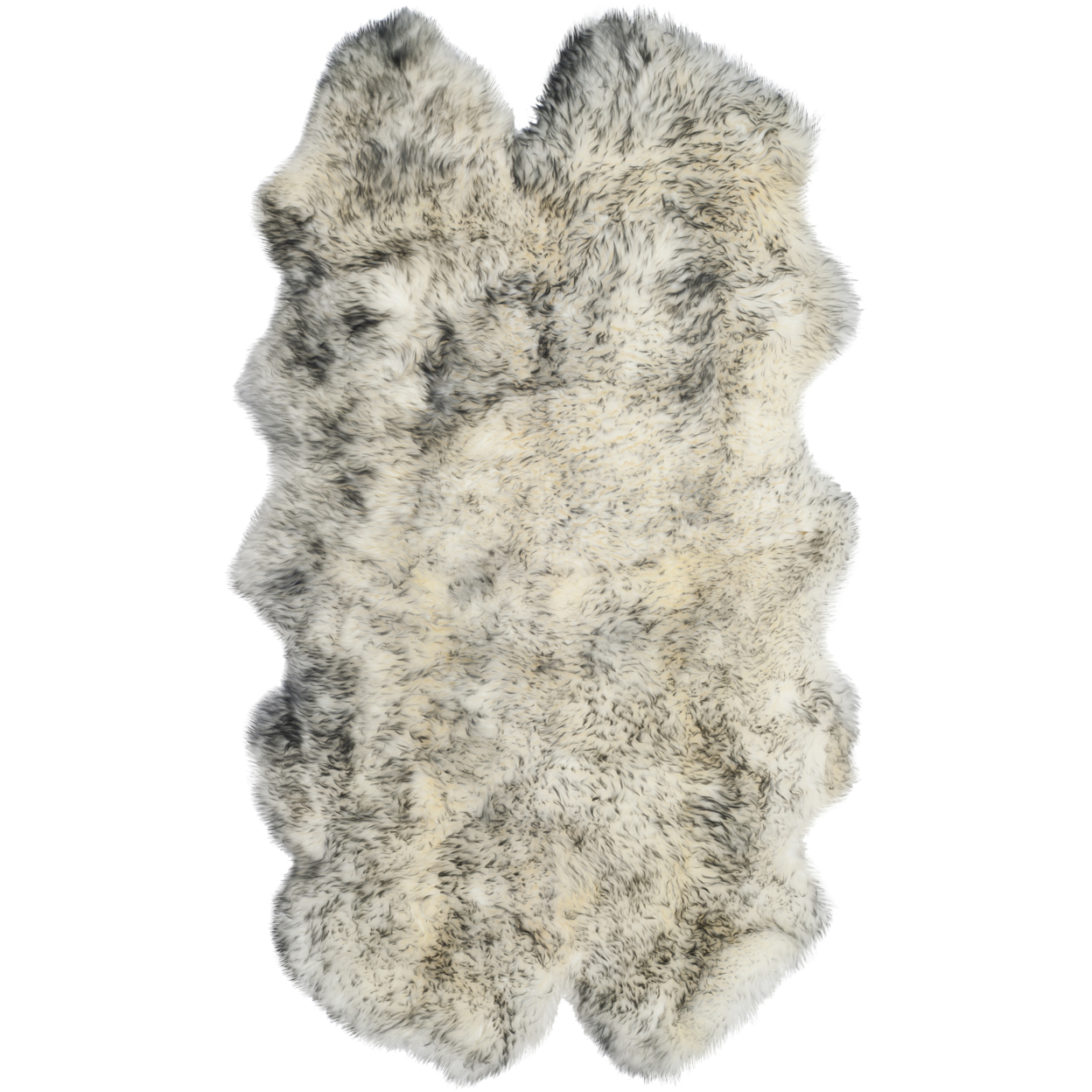 SAFAVIEH Sheep Skin SHS121E Ivory / Smoke Grey Rug - 3' 7 X 5' 11