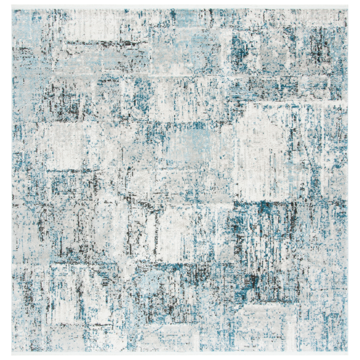 SAFAVIEH Shivan Collection SHV717F Grey / Blue Rug - 6' 7 Square