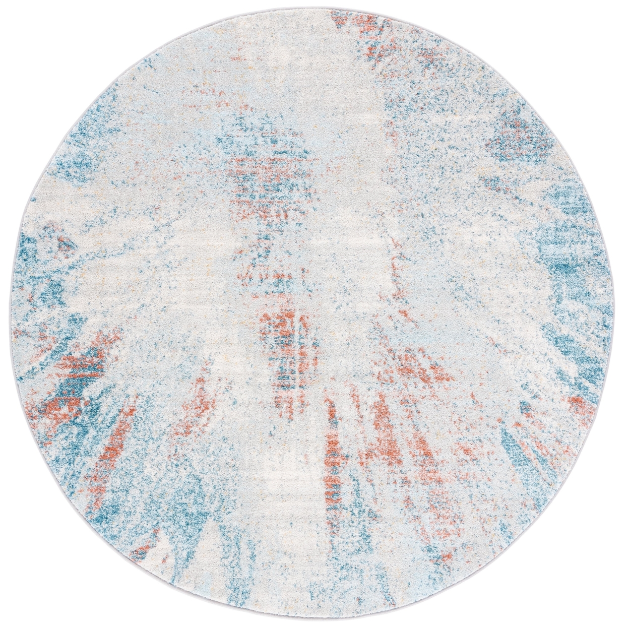 SAFAVIEH Tulum Collection TUL228M Blue / Pink Rug - 3' Round