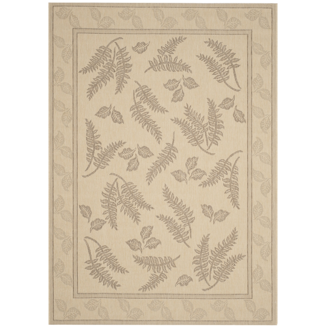 SAFAVIEH Outdoor CY0772-3001 Courtyard Natural / Brown Rug - 4' X 5' 7
