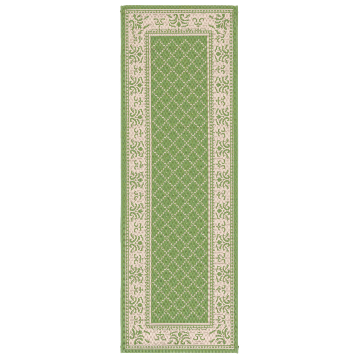 SAFAVIEH Outdoor CY0901-1E06 Courtyard Olive / Natural Rug - 2' 3 X 6' 7