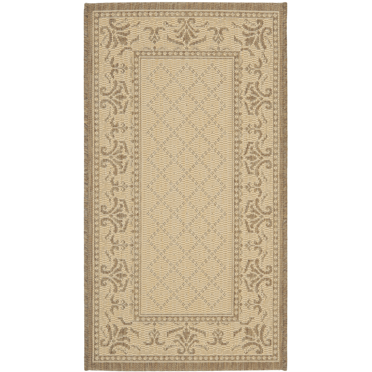 SAFAVIEH Outdoor CY0901-3001 Courtyard Natural / Brown Rug - 8' X 11'