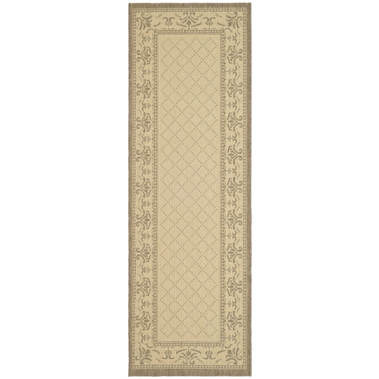 SAFAVIEH Outdoor CY0901-3001 Courtyard Natural / Brown Rug - 2' 3 X 6' 7