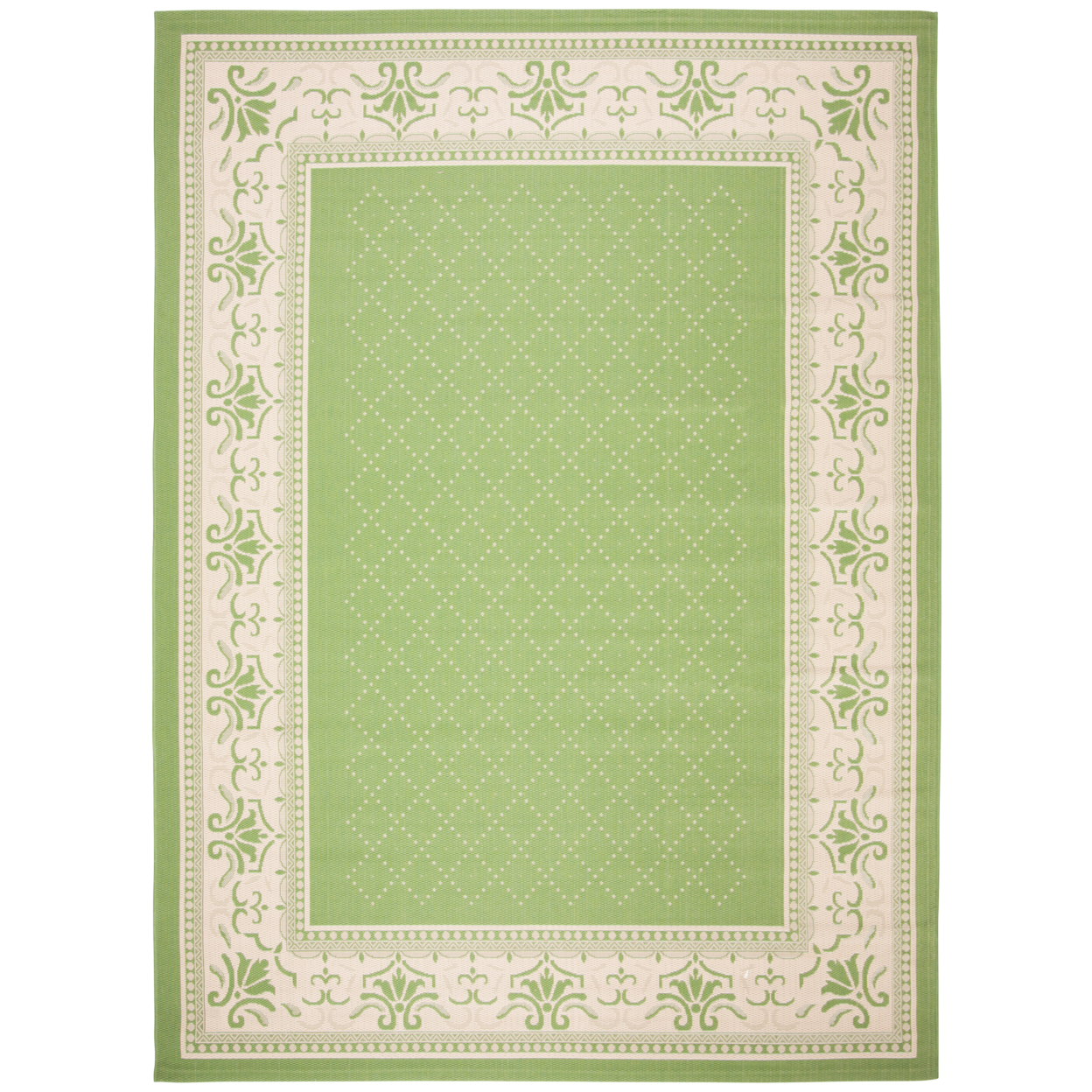 SAFAVIEH Outdoor CY0901-1E06 Courtyard Olive / Natural Rug - 6' 7 X 9' 6