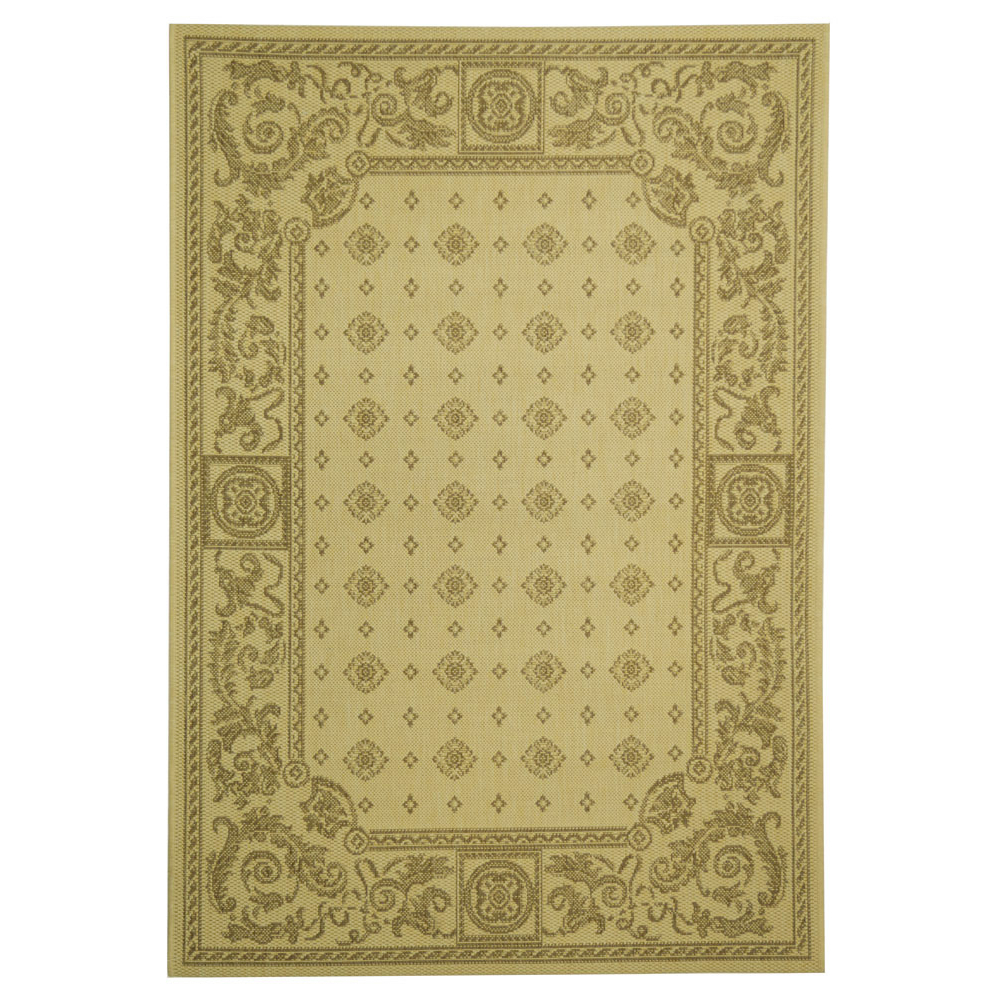 SAFAVIEH Outdoor CY1356-3001 Courtyard Natural / Brown Rug - 4' X 5' 7