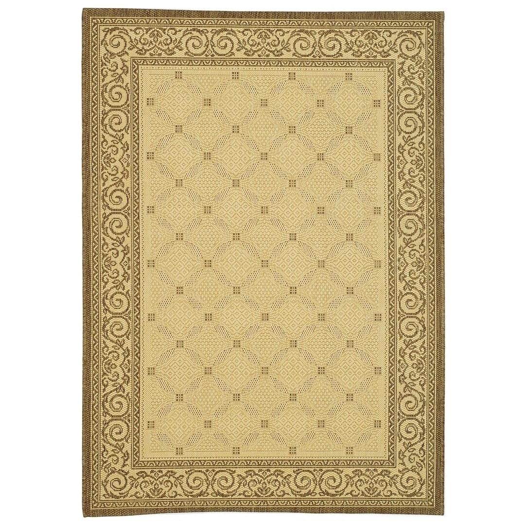 SAFAVIEH Outdoor CY1502-3001 Courtyard Natural / Brown Rug - 4' X 5' 7