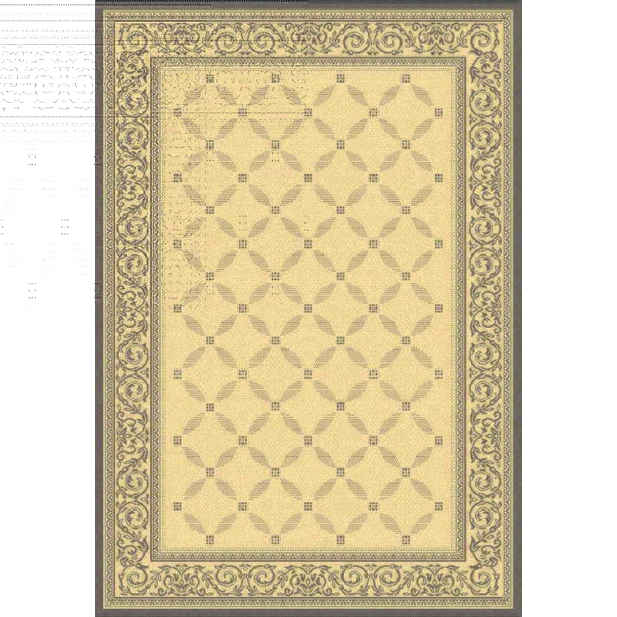 SAFAVIEH Outdoor CY1502-3001 Courtyard Natural / Brown Rug - 5' 3 X 7' 7