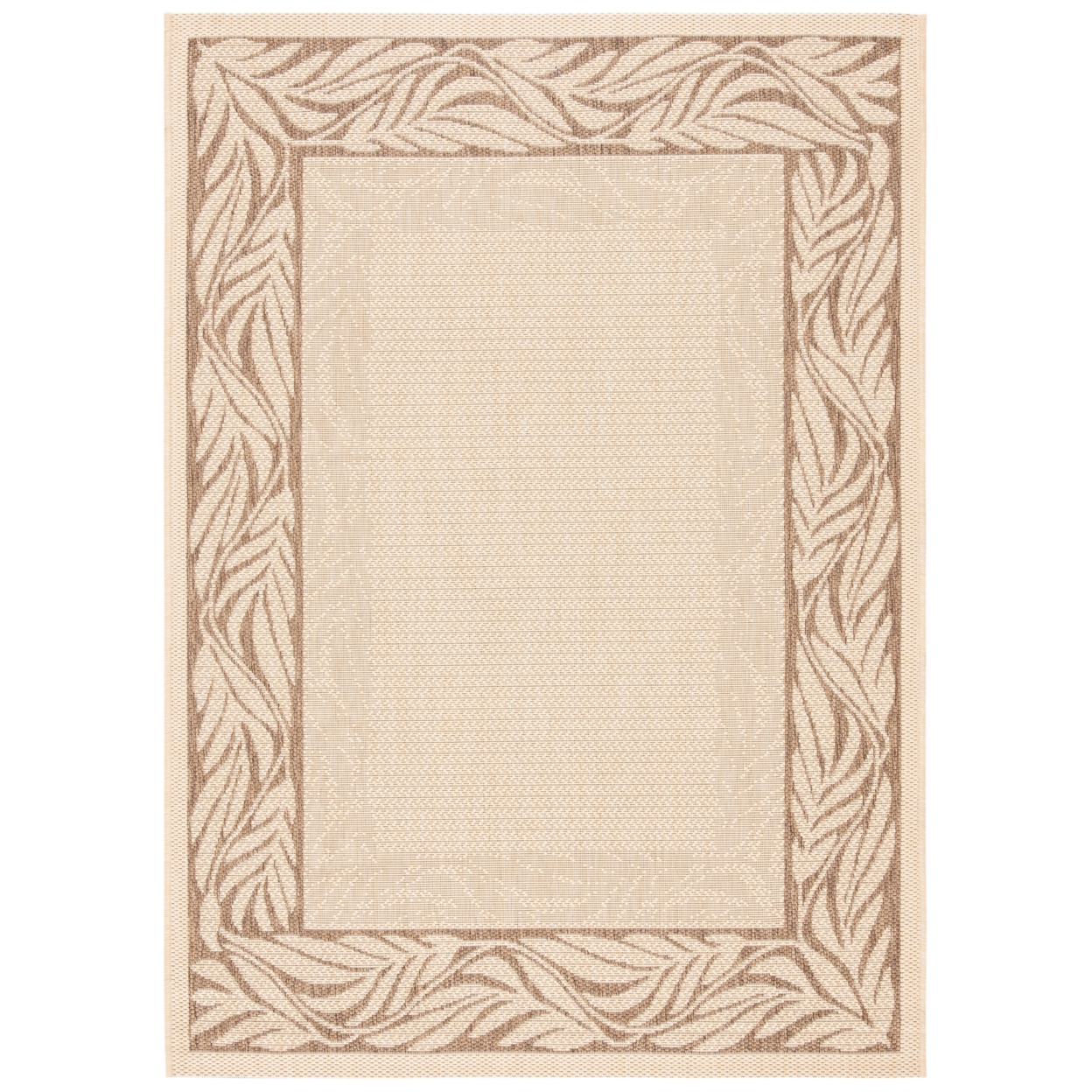 SAFAVIEH Outdoor CY1551-3001 Courtyard Natural / Brown Rug - 4' X 5' 7