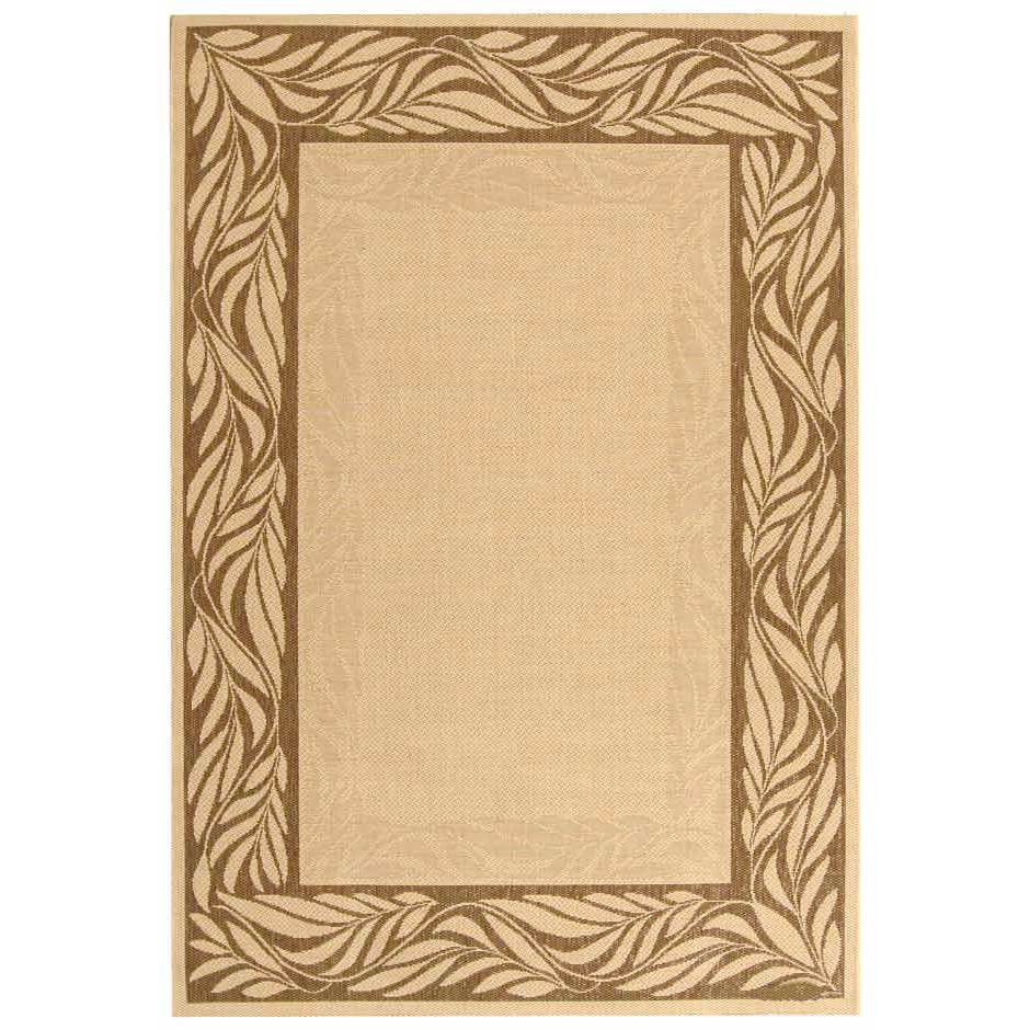 SAFAVIEH Outdoor CY1551-3001 Courtyard Natural / Brown Rug - 5' 3 X 7' 7