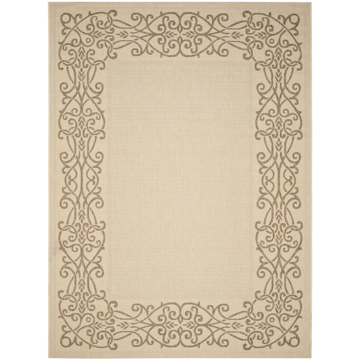 SAFAVIEH Outdoor CY1588-3001 Courtyard Natural / Brown Rug - 6' 7 X 9' 6