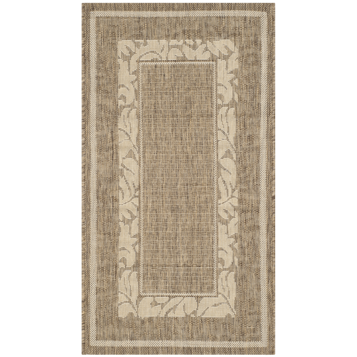 SAFAVIEH Outdoor CY1704-3009 Courtyard Brown / Natural Rug - 4' X 5' 7