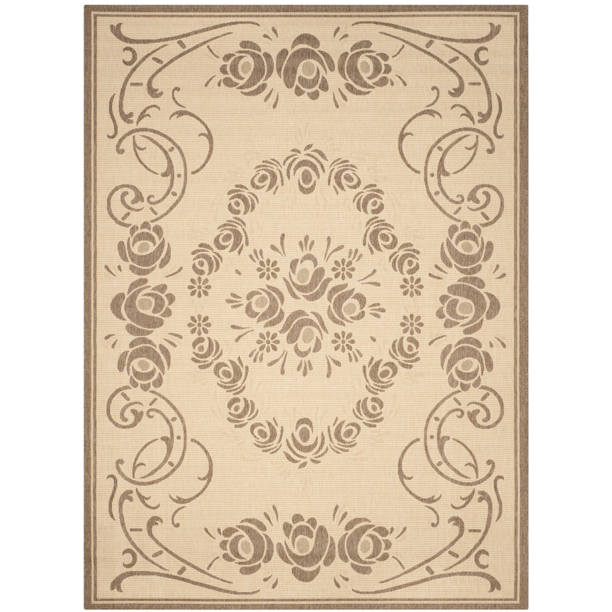 SAFAVIEH Outdoor CY1893-3001 Courtyard Natural / Brown Rug - 8' X 11'