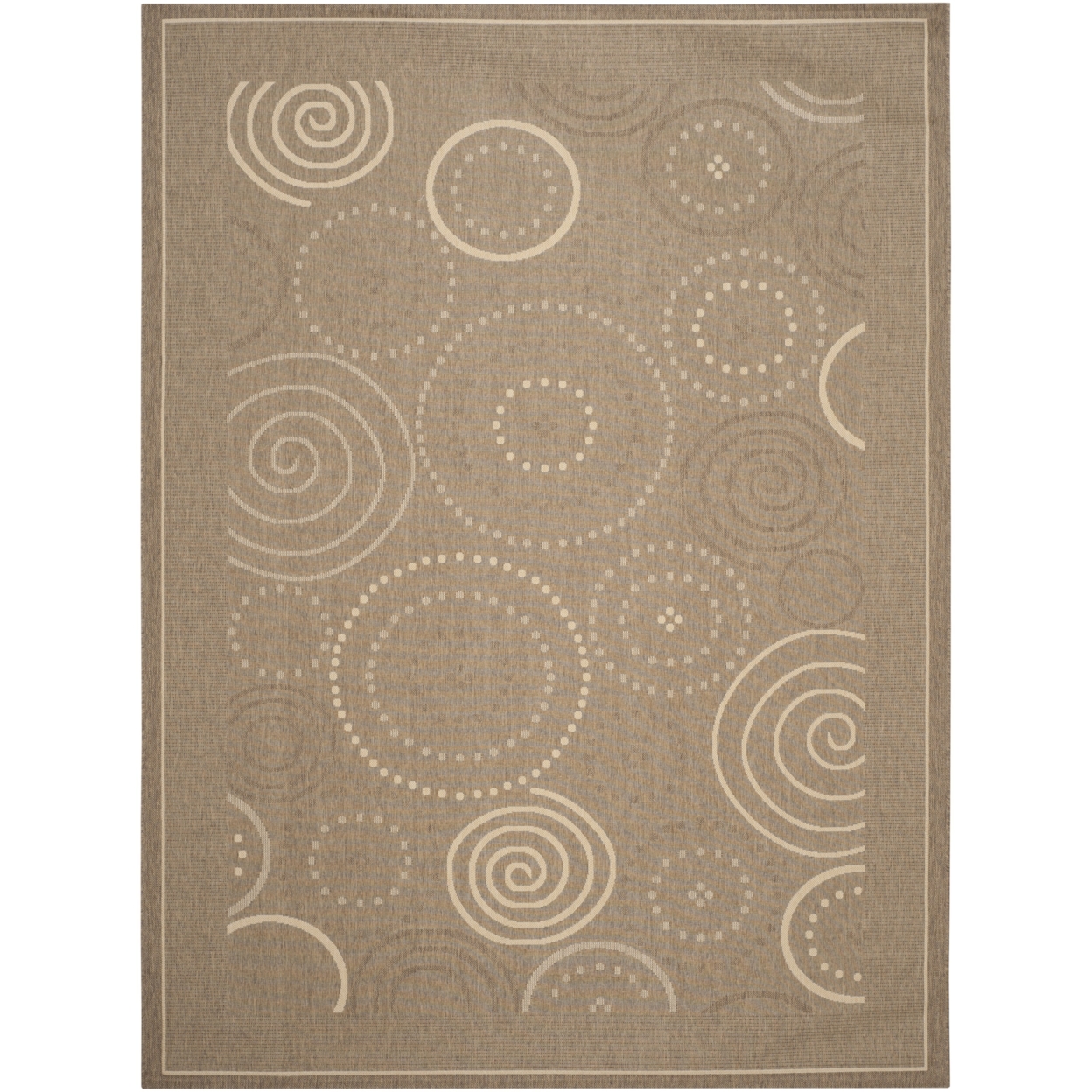 SAFAVIEH Outdoor CY1906-3009 Courtyard Brown / Natural Rug - 8' X 11'
