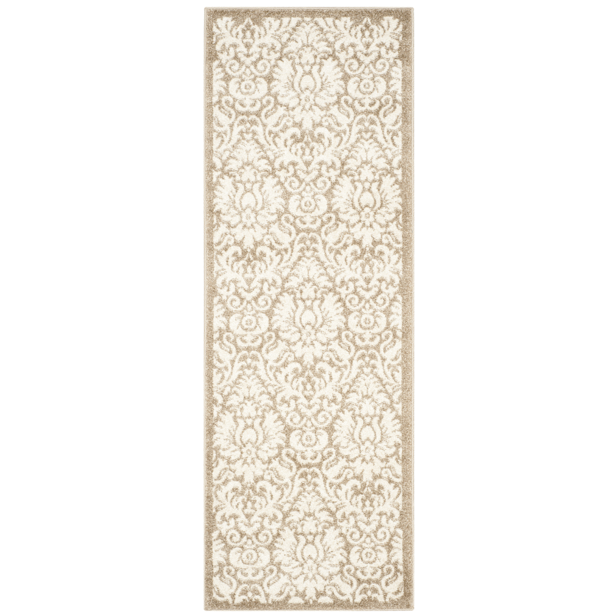 SAFAVIEH Amherst Collection AMT427S Wheat / Beige Rug - 7' Square