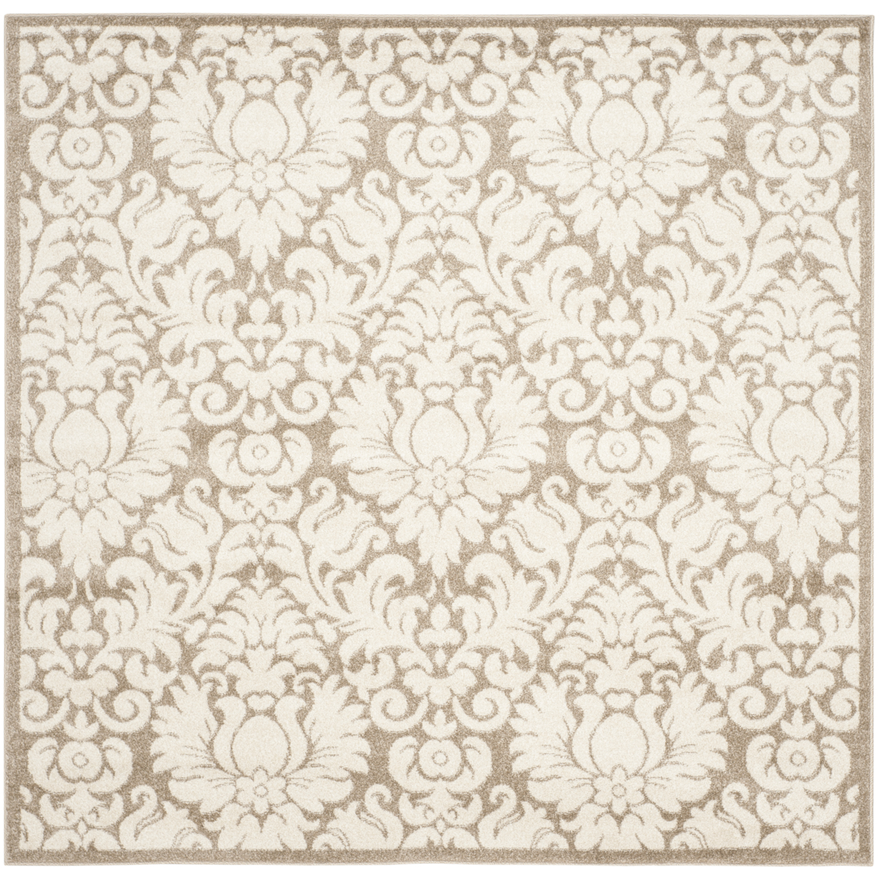 SAFAVIEH Amherst Collection AMT427S Wheat / Beige Rug - 7' Square