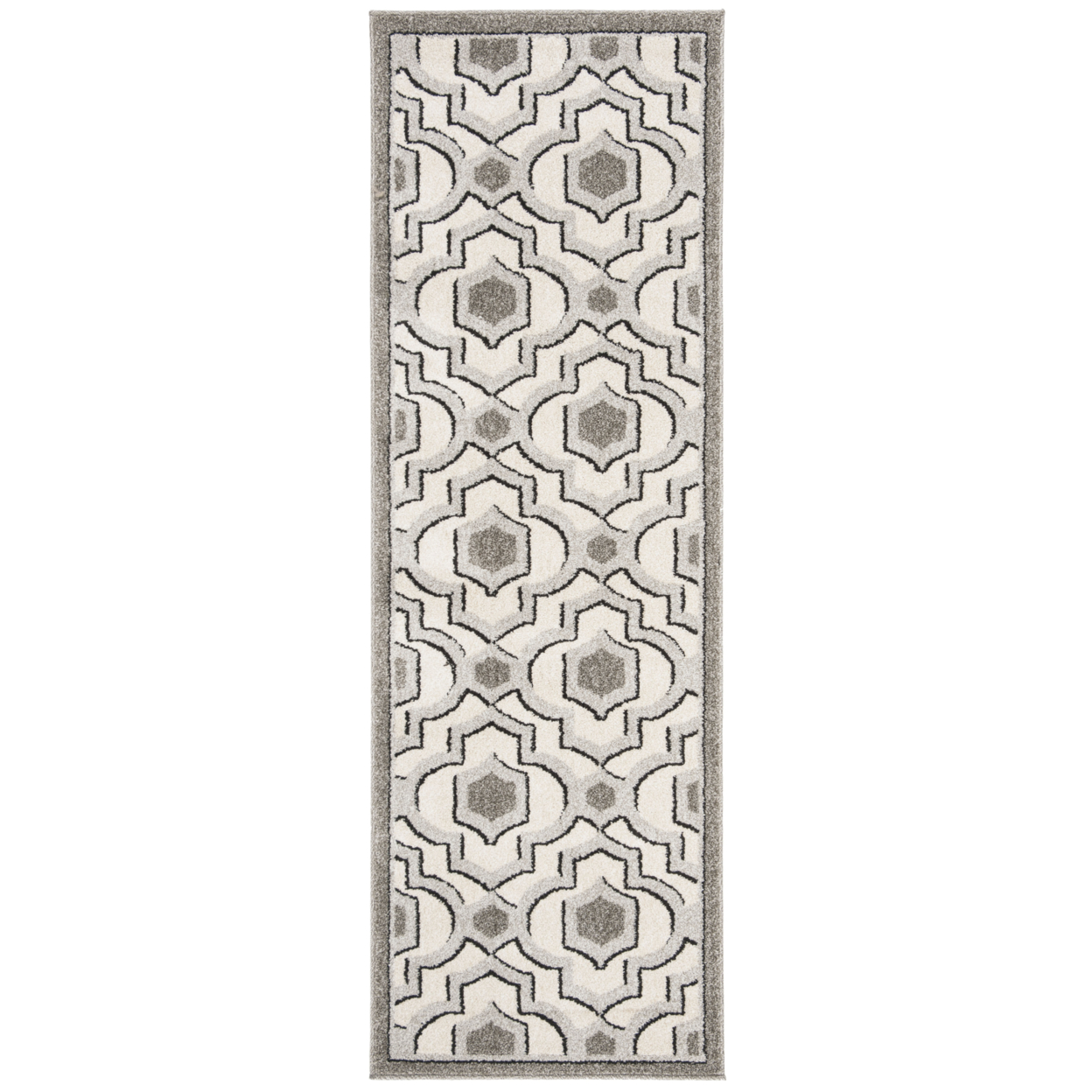 SAFAVIEH Amherst Collection AMT432E Ivory / Grey Rug - 2' 3 X 7'