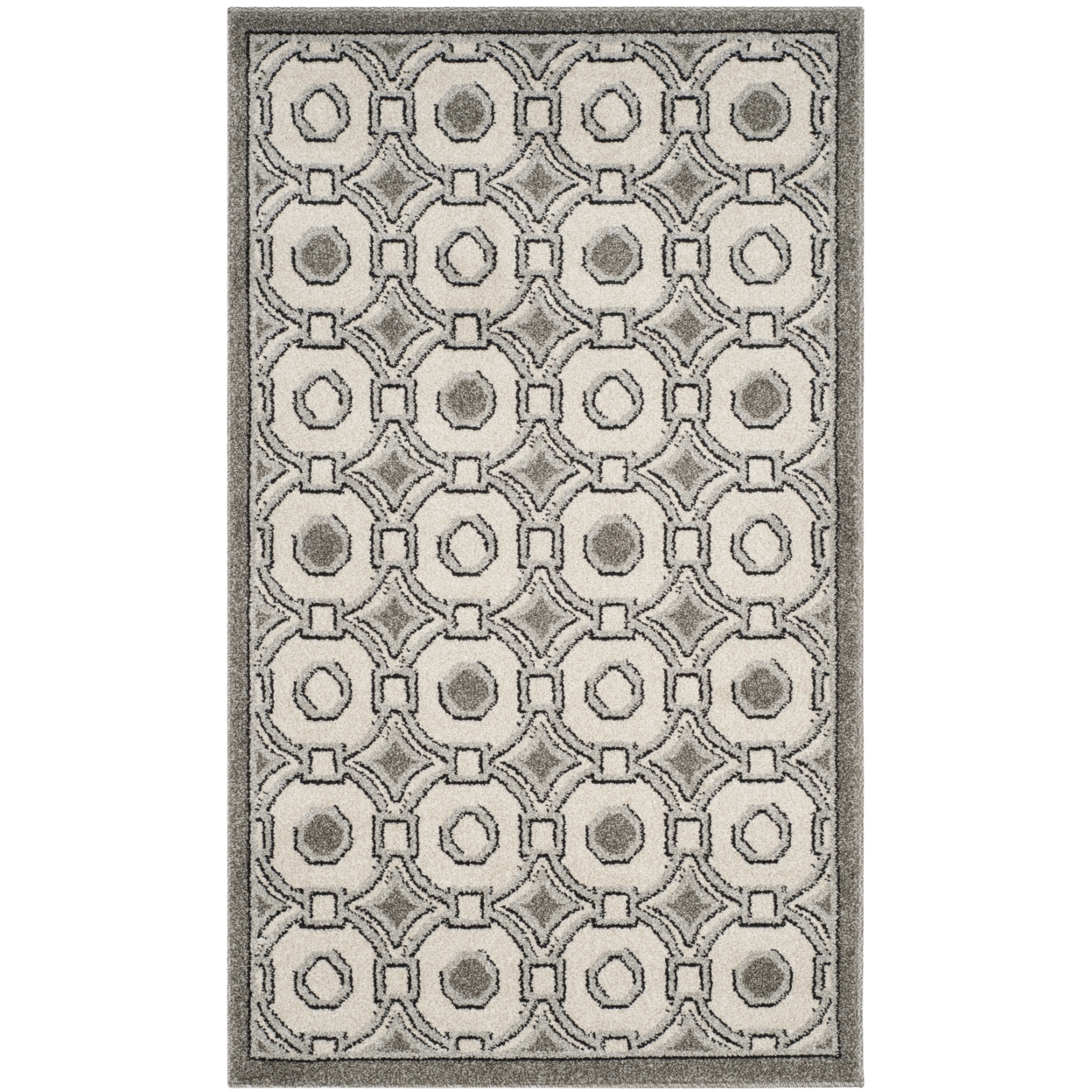 SAFAVIEH Amherst Collection AMT431E Ivory / Grey Rug - 3' X 5'