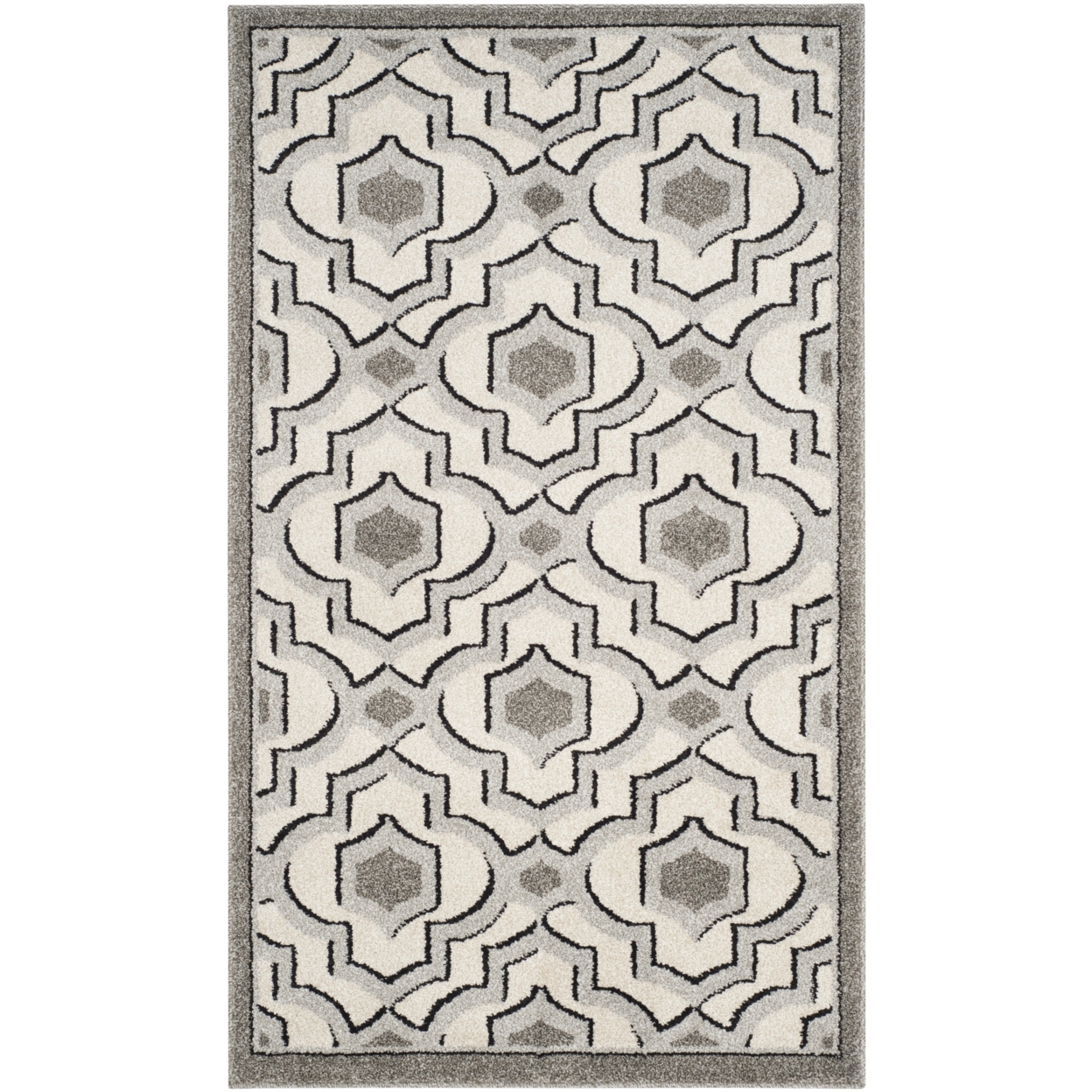 SAFAVIEH Amherst Collection AMT432E Ivory / Grey Rug - 3' X 5'