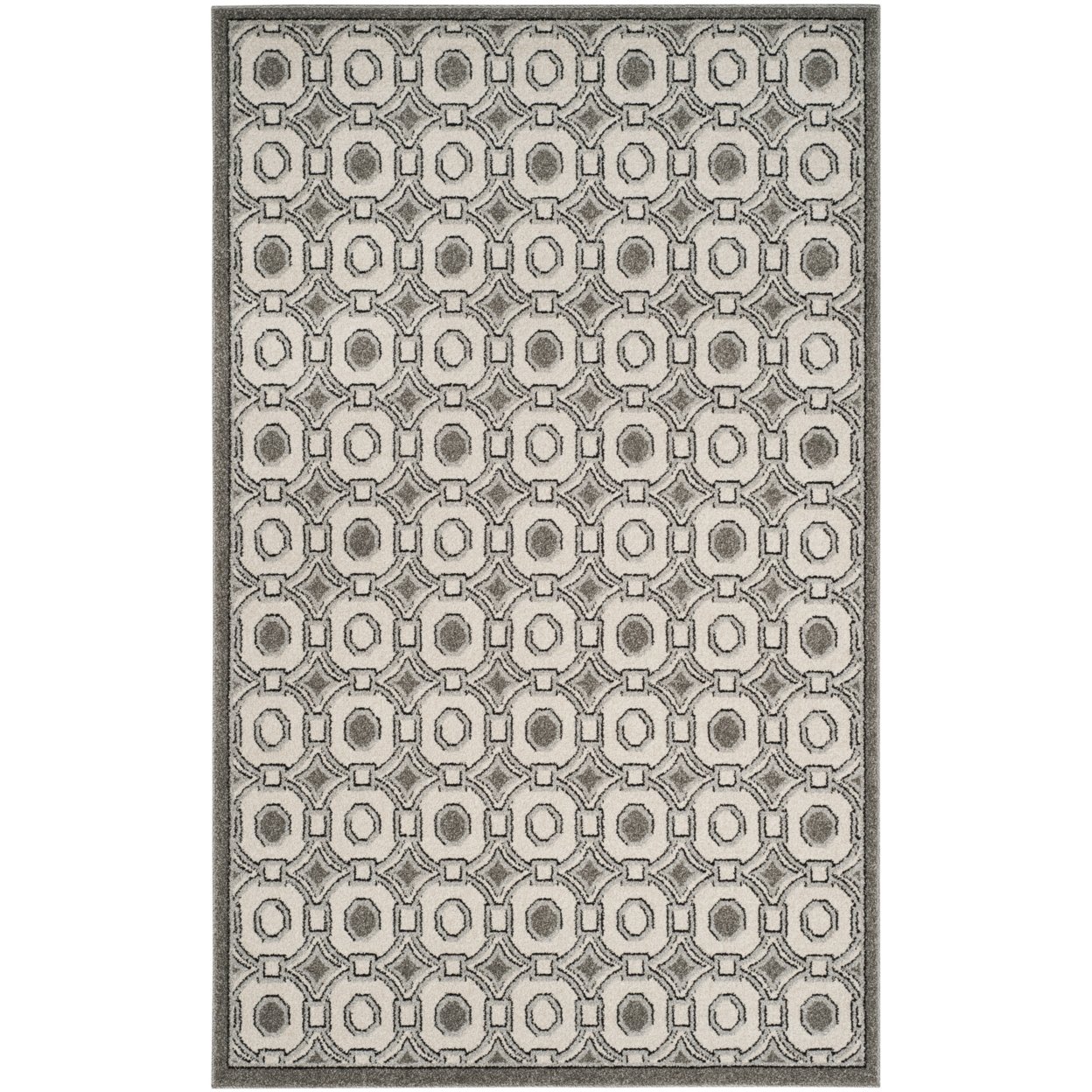 SAFAVIEH Amherst Collection AMT431E Ivory / Grey Rug - 5' X 8'