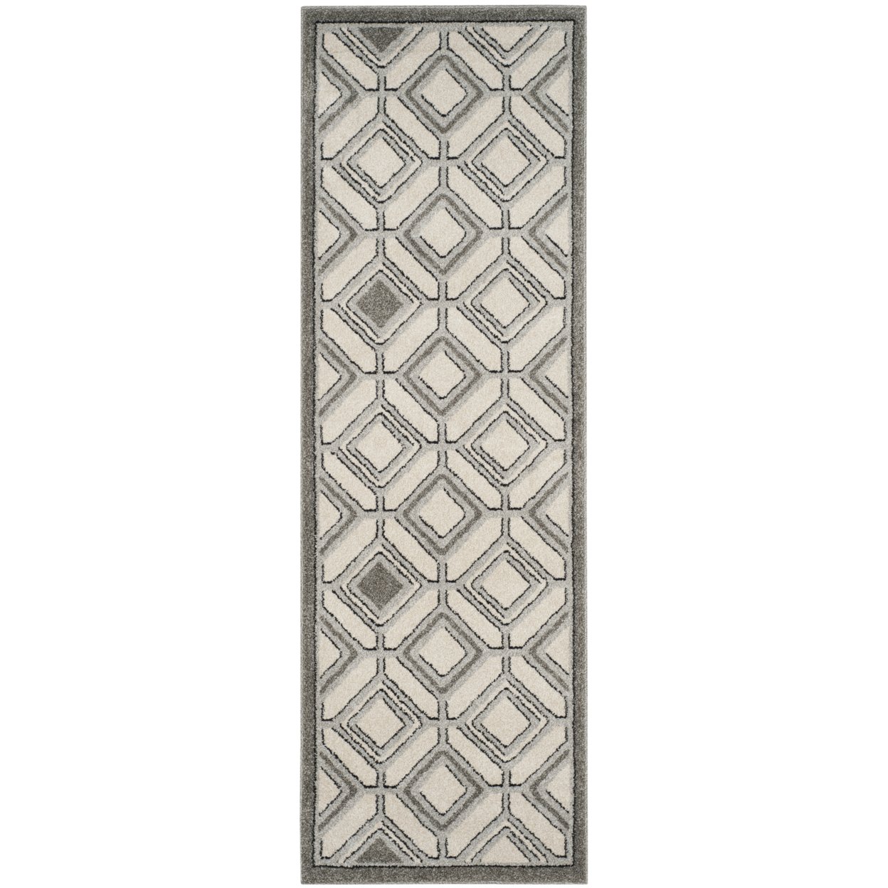 SAFAVIEH Amherst Collection AMT433E Ivory/Light Grey Rug - 2' 3 X 7'