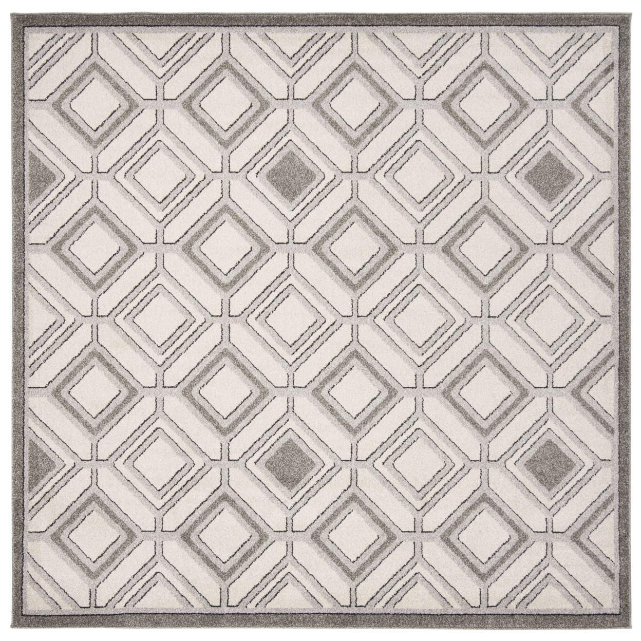 SAFAVIEH Amherst Collection AMT433E Ivory/Light Grey Rug - 7' Square