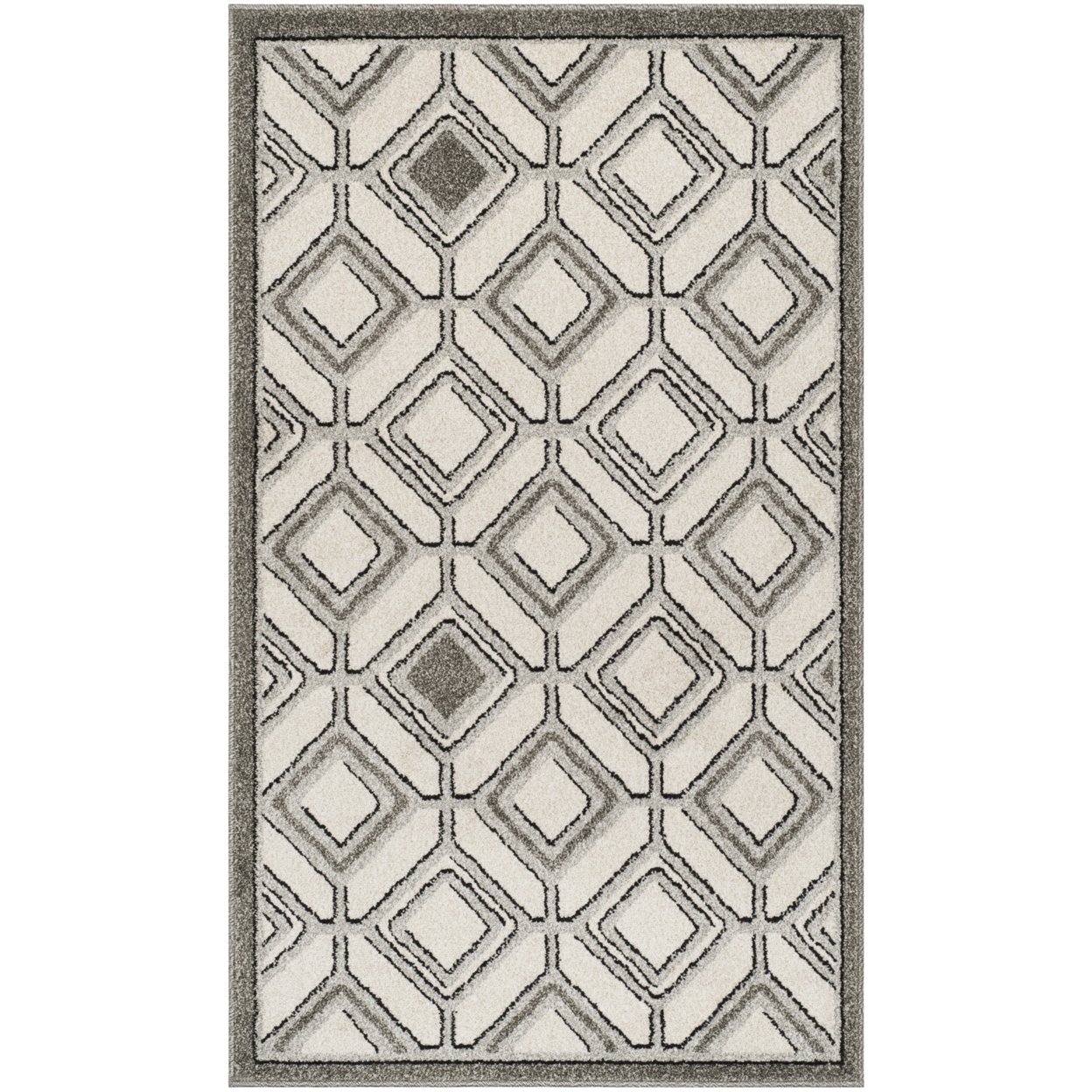 SAFAVIEH Amherst Collection AMT433E Ivory/Light Grey Rug - 3' X 5'