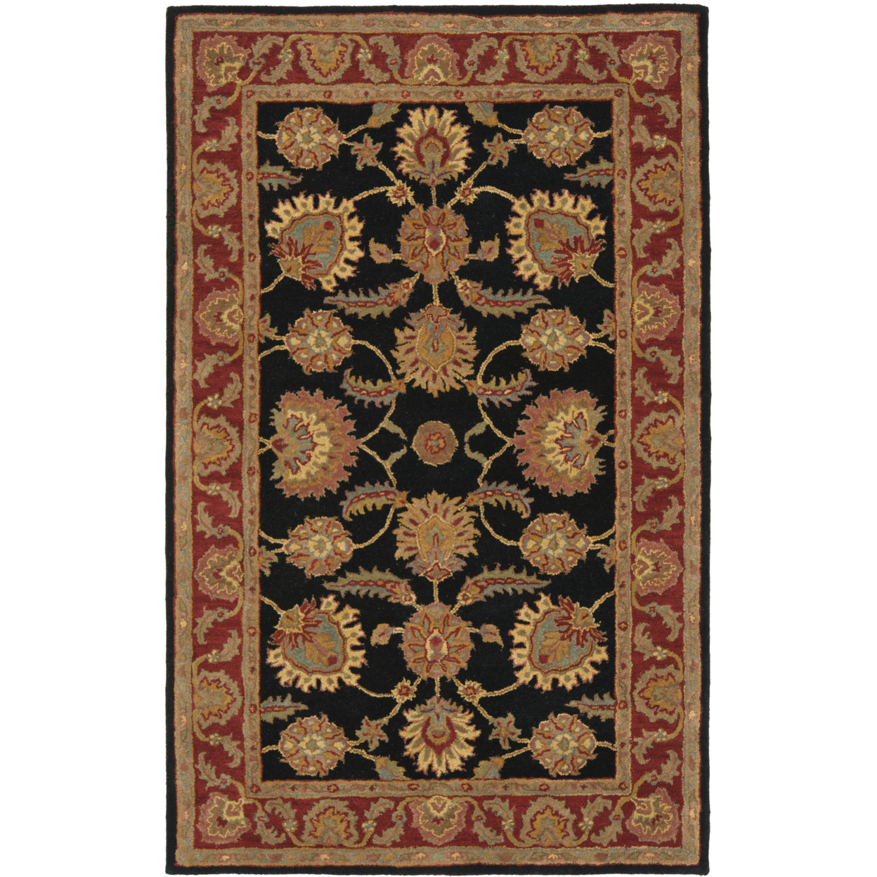 SAFAVIEH Classic Collection CL359A Handmade Navy/Red Rug - 7' 6 X 9' 6 Oval