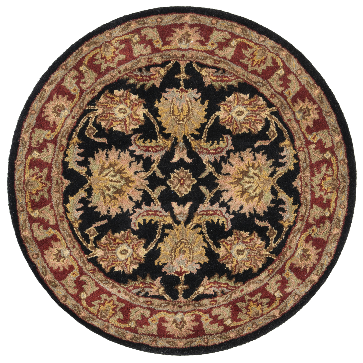 SAFAVIEH Classic Collection CL359A Handmade Navy/Red Rug - 8' Round
