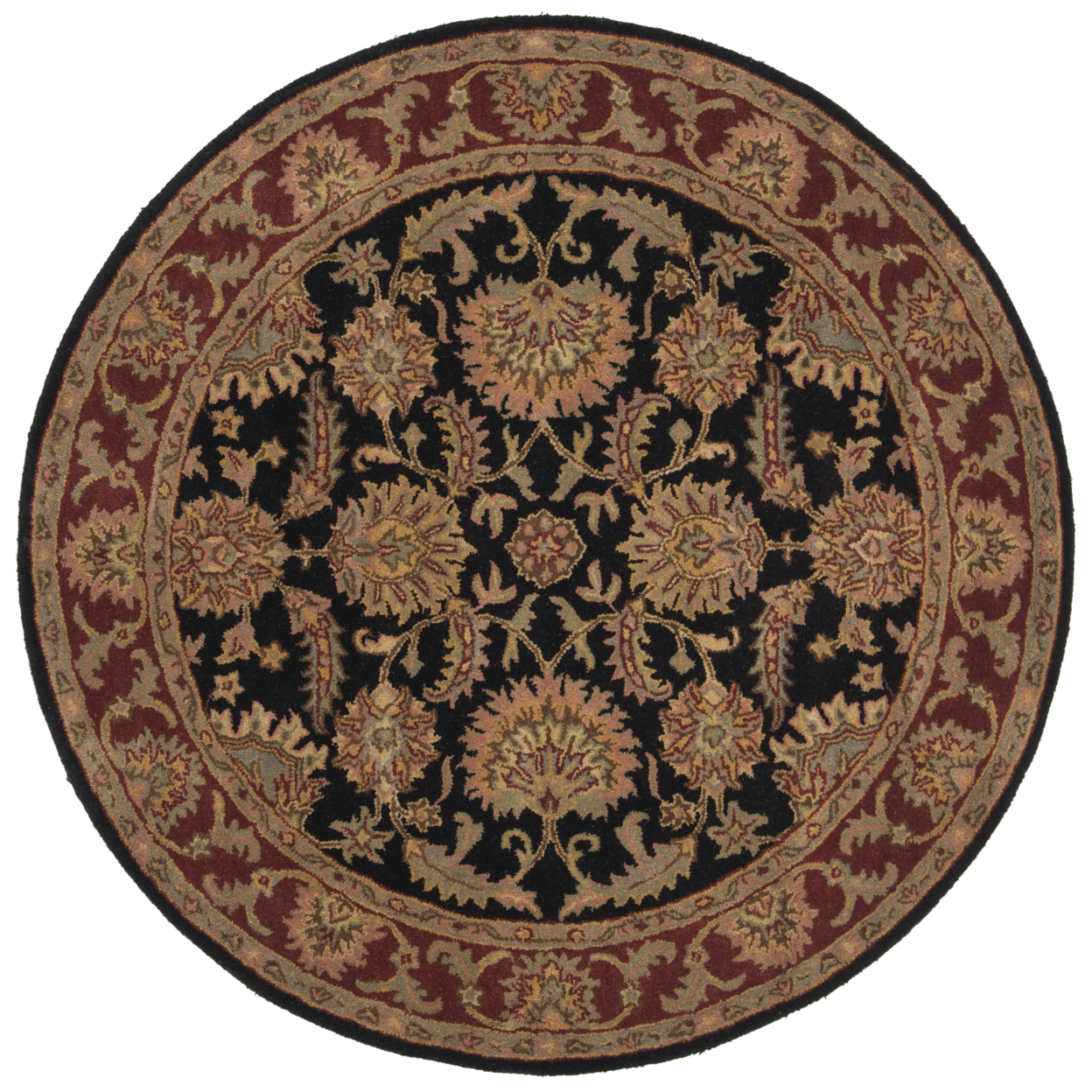 SAFAVIEH Classic Collection CL359A Handmade Navy/Red Rug - 6' Round