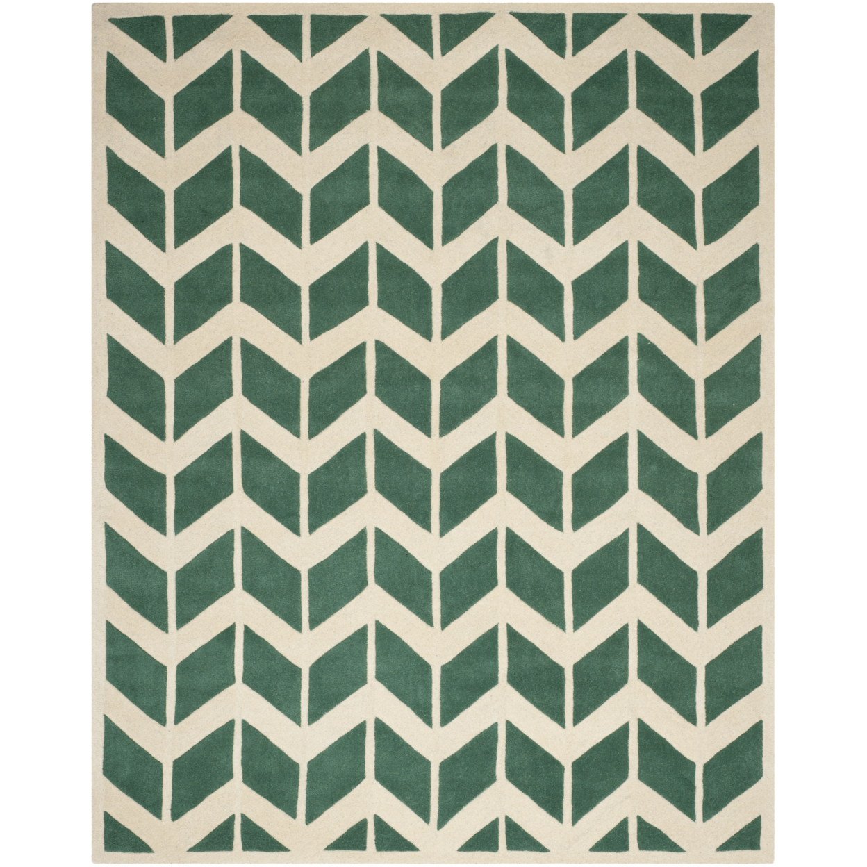 SAFAVIEH CHT746T Chatham Teal / Ivory - 5' X 5' Square Square