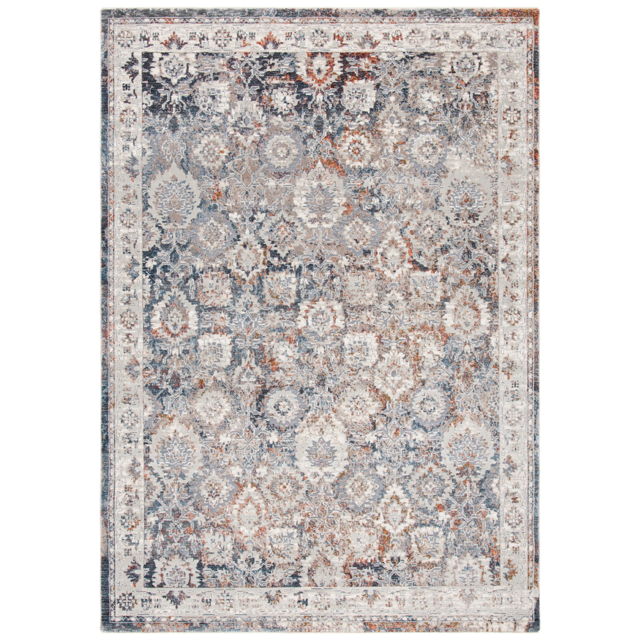SAFAVIEH Limitee Collection LIM757H Charcoal / Beige Rug - 5' 1 X 7' 6