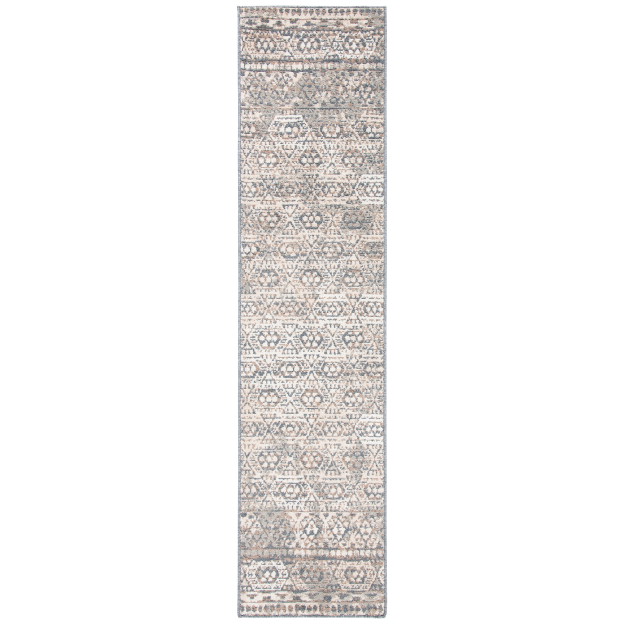 SAFAVIEH Pyramid Collection PYR260A Ivory / Charcoal Rug - 2-2 X 9