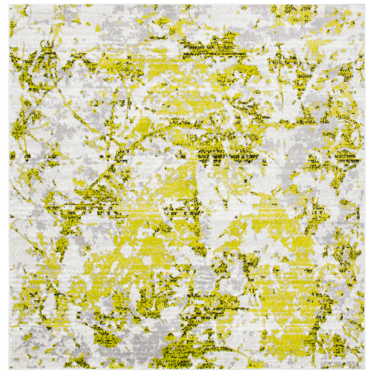 SAFAVIEH Skyler Collection SKY186Y Grey / Green Rug - 6' 7 Square