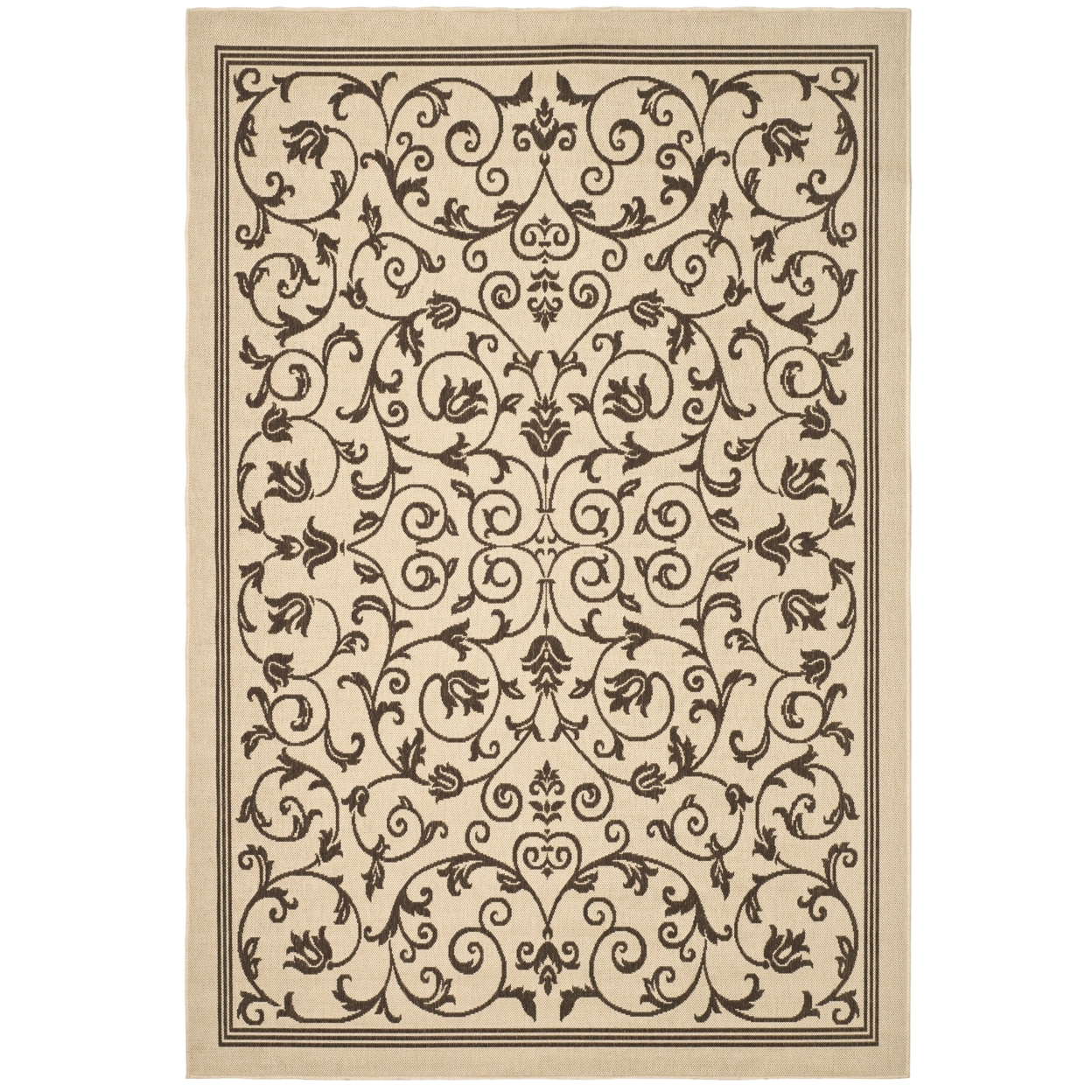 SAFAVIEH Outdoor CY2098-3001 Courtyard Natural / Brown Rug - 8' X 11'