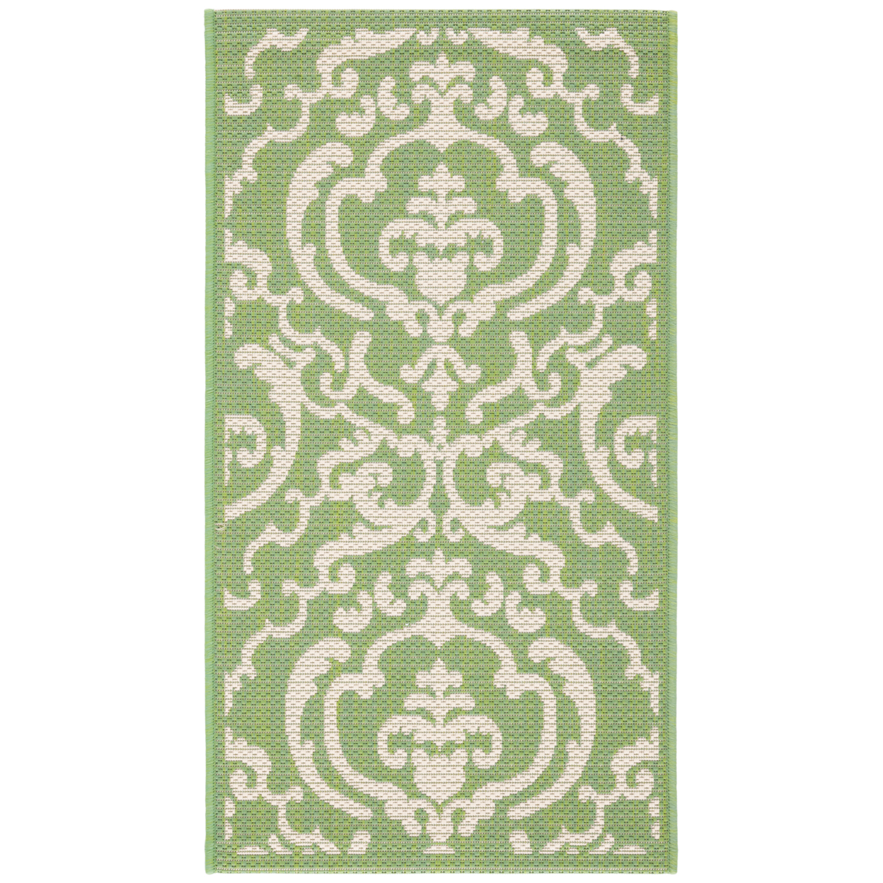 SAFAVIEH Outdoor CY2663-1E06 Courtyard Olive / Natural Rug - 5' 3 Round