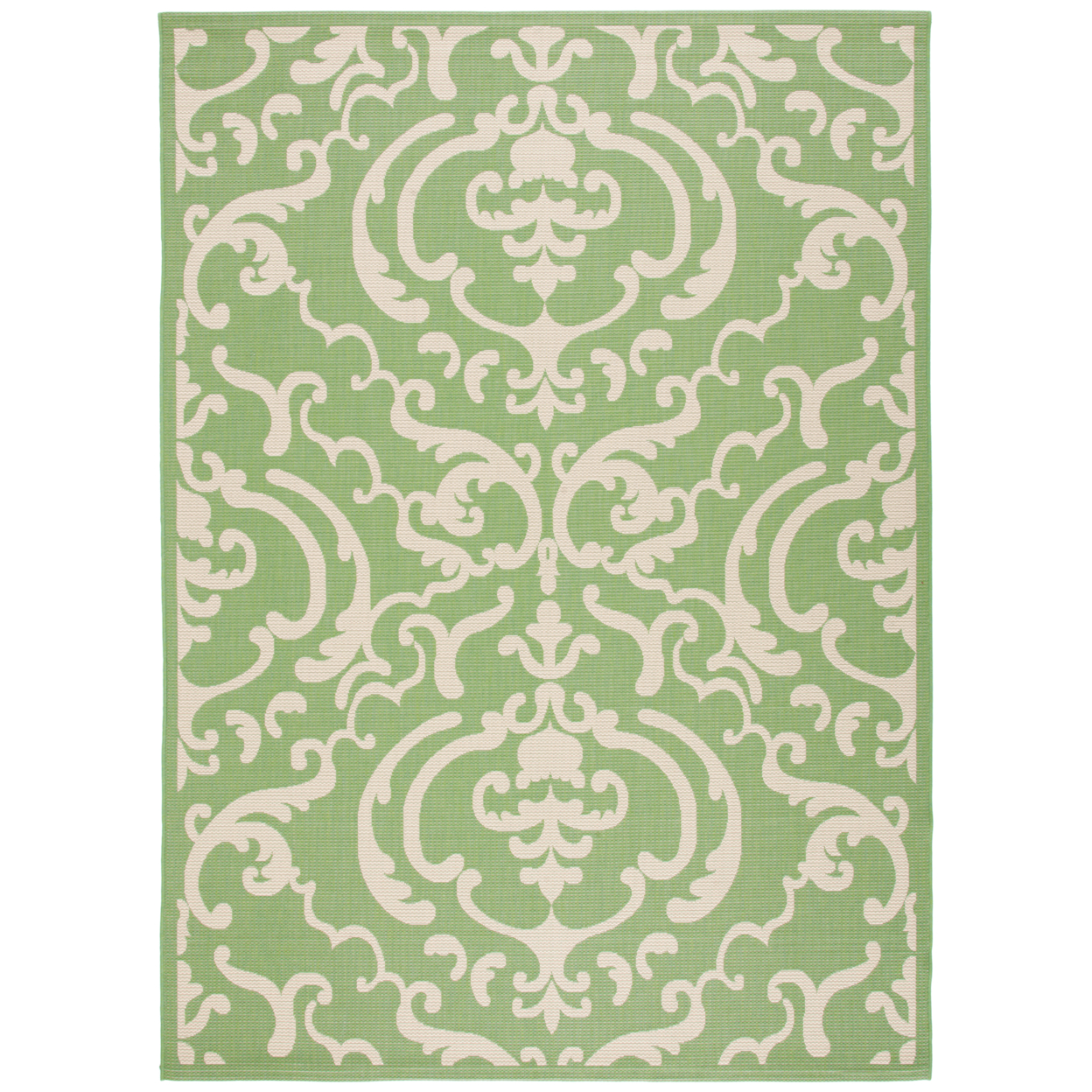 SAFAVIEH Outdoor CY2663-1E06 Courtyard Olive / Natural Rug - 9' X 12'