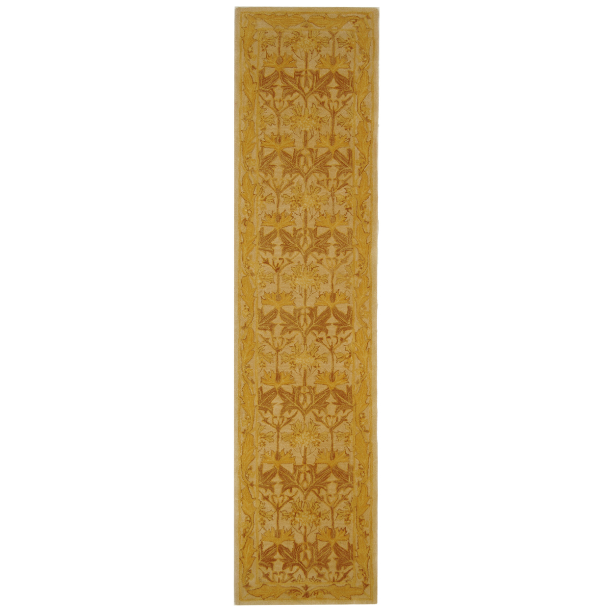 SAFAVIEH Anatolia AN541B Handmade Beige / Gold Rug - 2' 3 X 10'