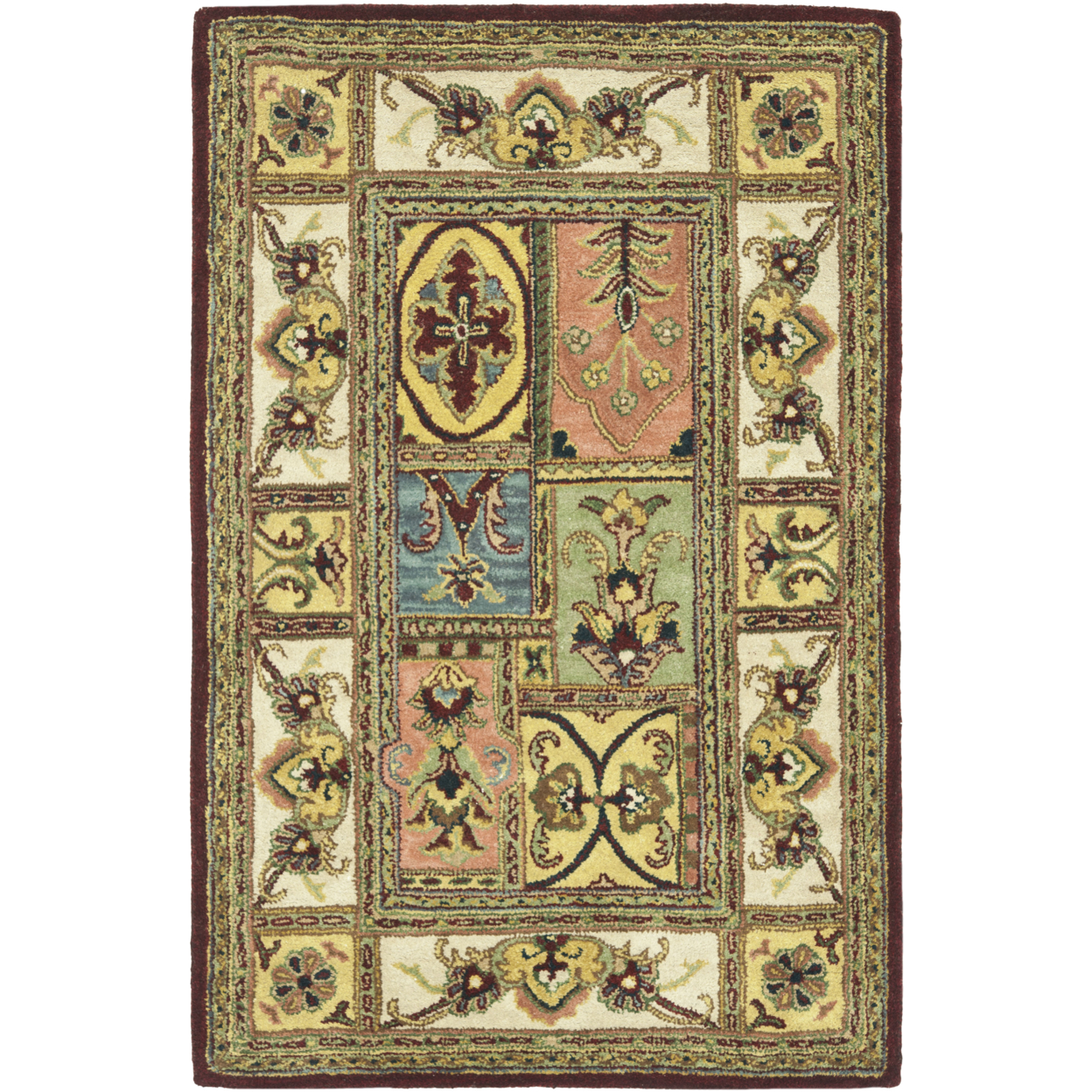 SAFAVIEH Classic Collection CL386A Handmade Assorted Rug - 3' 6 Round