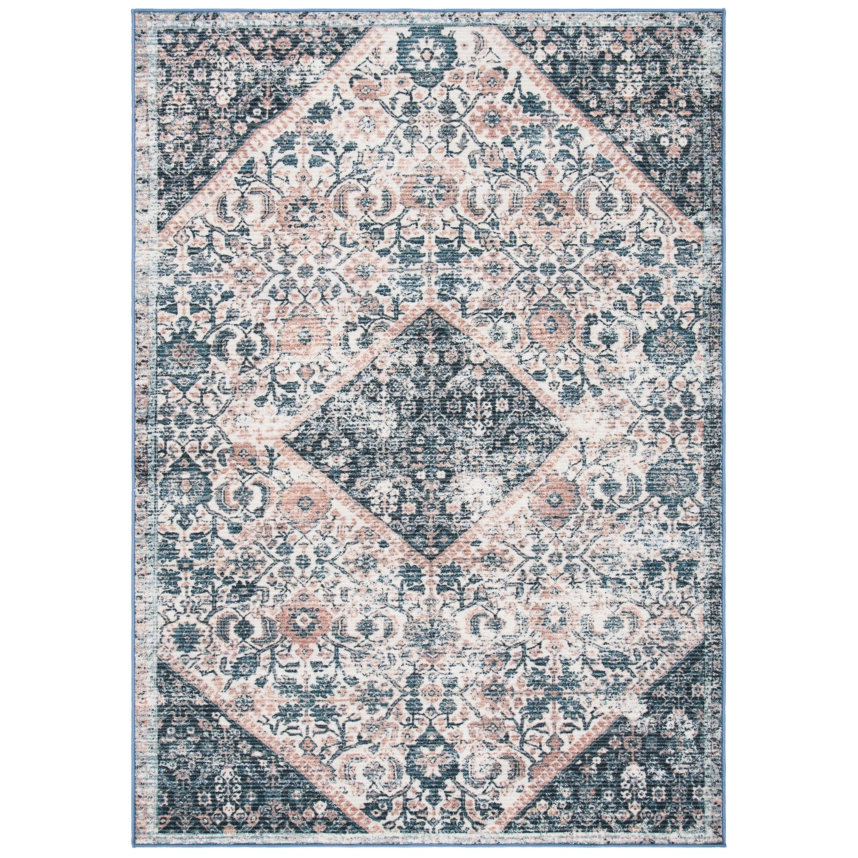 SAFAVIEH Journey Collection JNY150A Ivory / Pink Rug - 7-9 X 10