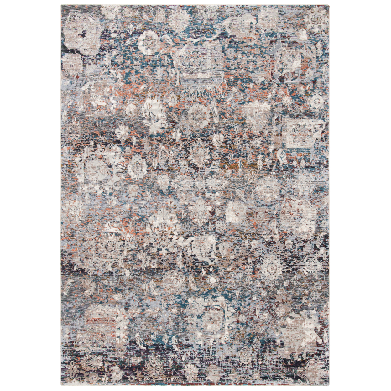 SAFAVIEH Limitee Collection LIM798H Charcoal / Beige Rug - 4' X 6'