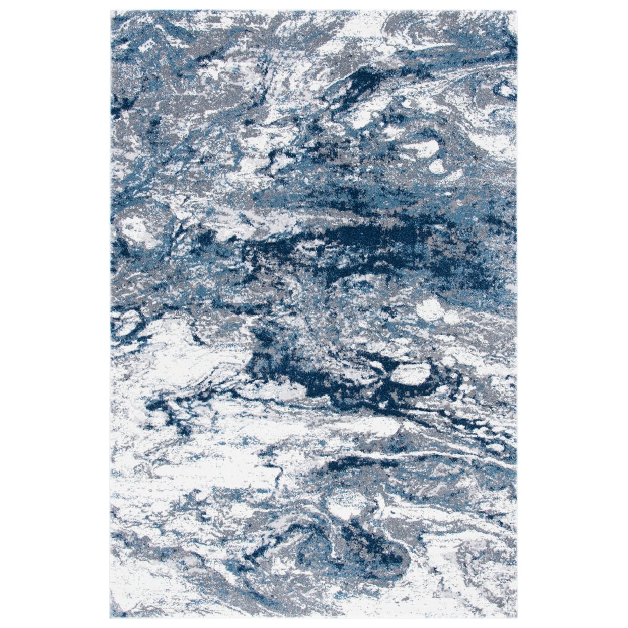 SAFAVIEH Lilypond Collection LLP883F Grey / Blue Rug - 6' 7 Square