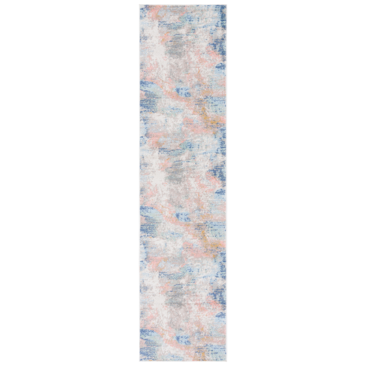 SAFAVIEH Skyler Collection SKY504C Beige Blue / Pink Rug - 6'-7 X 6'-7 Square