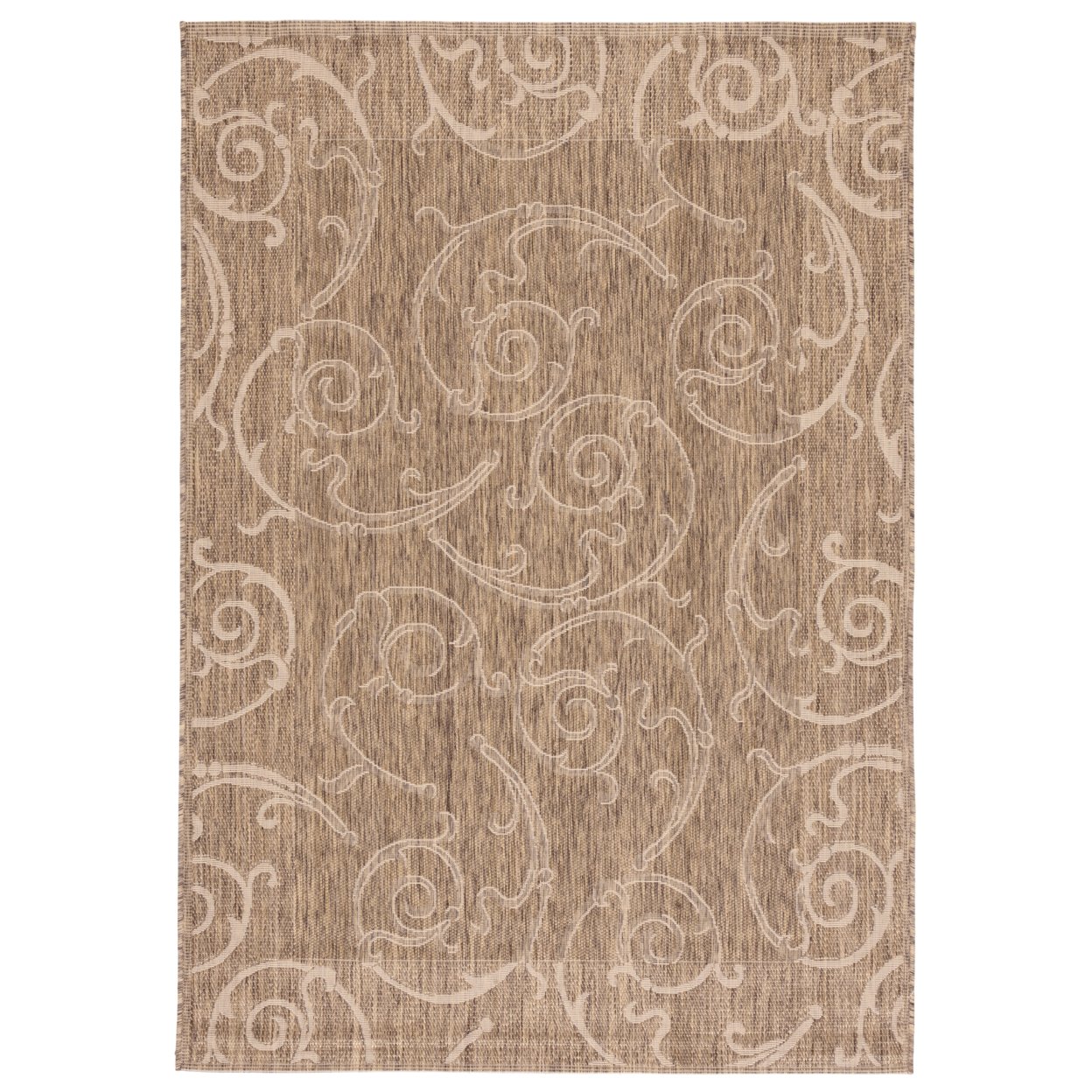 SAFAVIEH Outdoor CY2665-3009 Courtyard Brown / Natural Rug - 5' 3 X 7' 7